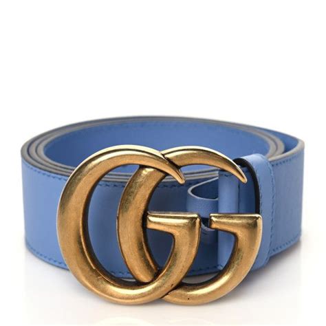 sky blue gucci belt|GUCCI Calfskin Double G 40mm Belt 90 36 Clear Sky Blue .